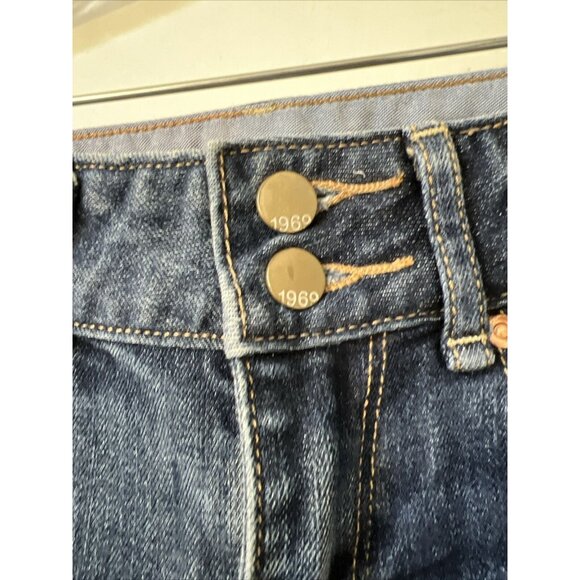 GAP 1969 Women's Short Dark Regular Fit Perfect Bootcut Stretch Jeans size 25/0R - Picture 3 of 11